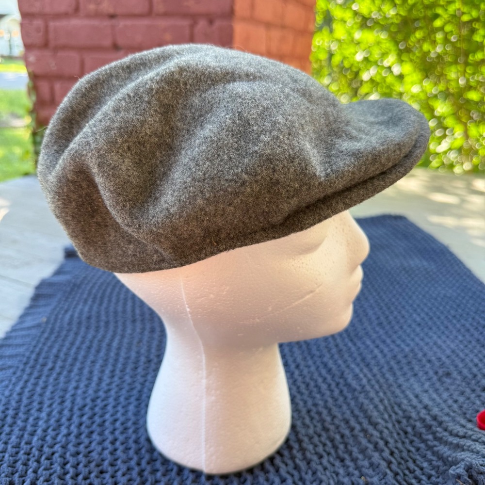 Kangol Wool 504 Flat Cap Grey Ivy Hat Mens Medium Grandpacore Academia